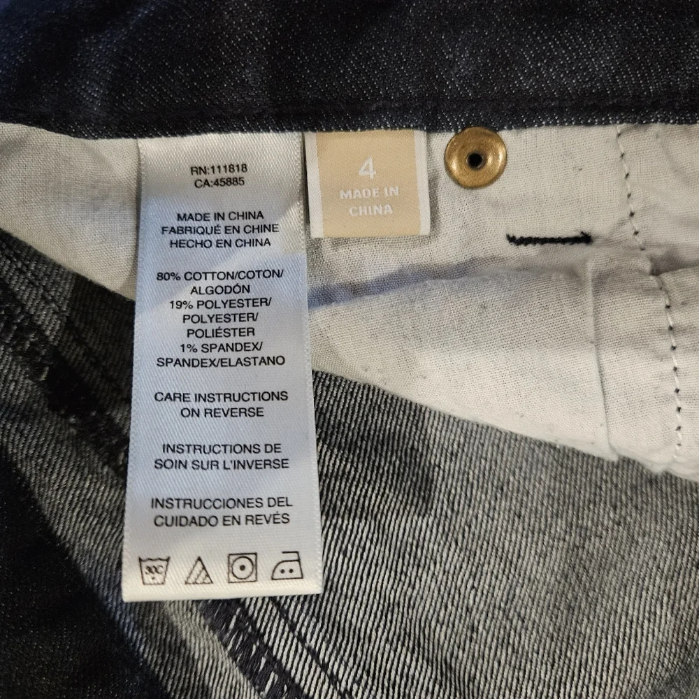 MICHAEL KORS Dark Wash 5-Pocket Cropped Straight Leg Jeans | SZ 4